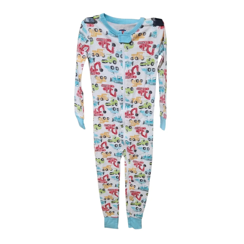 NWT Old Navy Pajama Onesie Construction Vehicle Print Size 5T